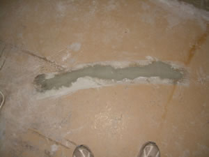 Basement Floor Crack Repairs 1